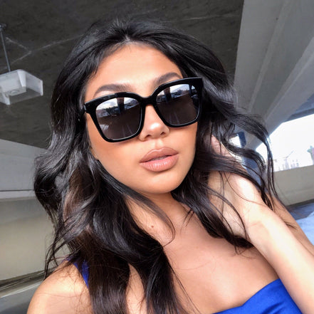 Bella Sunglasses — Black + Grey Polarized