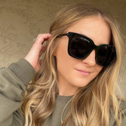 Bella Sunglasses — Black + Grey Polarized
