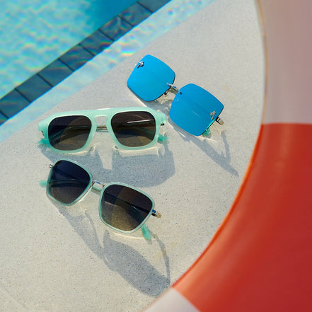 Hope Sunglasses — Bronco Blue + Grey Gradient Polarized