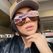 Imani Sunglasses — Gold + Cherry Blossom Mirror