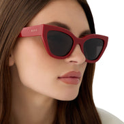 Emily Sunglasses — Red + Grey Polarized