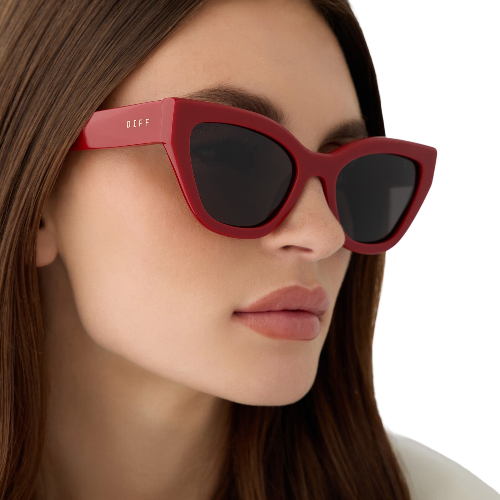 Emily Sunglasses — Red + Grey Polarized