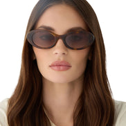 Sabrina Sunglasses — Honey Tortoise + Brown Gradient