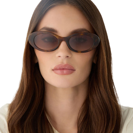 Sabrina Sunglasses — Honey Tortoise + Brown Gradient