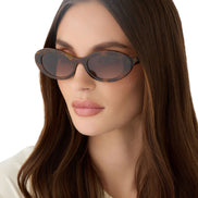 Sabrina Sunglasses — Honey Tortoise + Brown Gradient