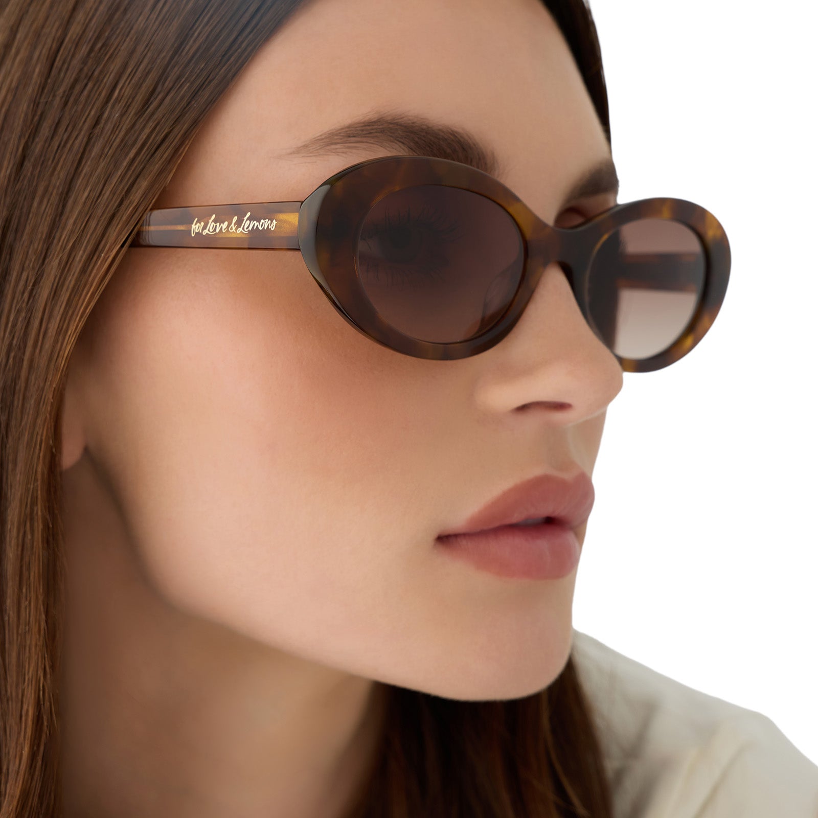 Sabrina Sunglasses — Honey Tortoise + Brown Gradient