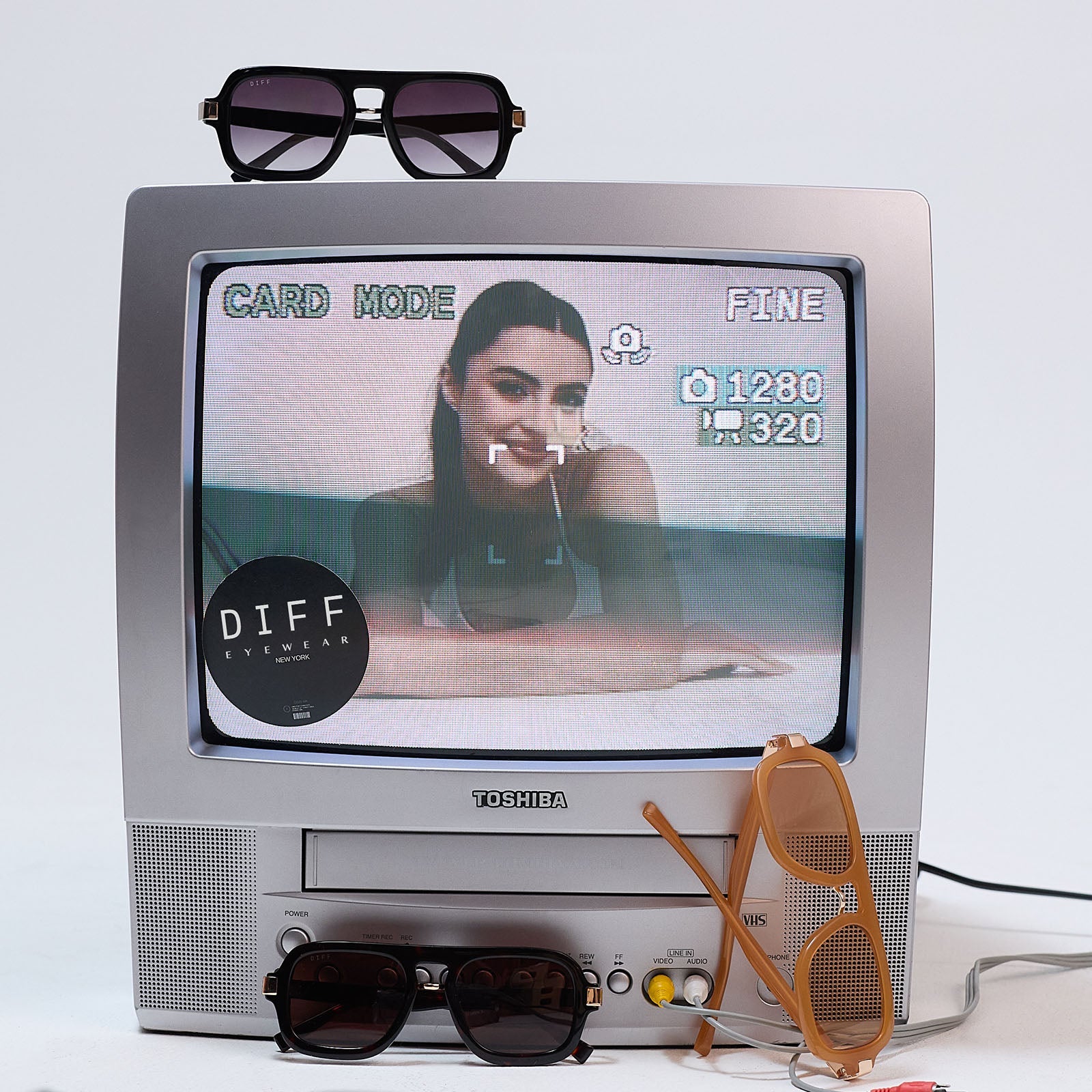 Naomi Sunglasses — Black + Grey Gradient
