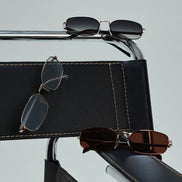 Trinity Sunglasses — Brown + Gold + Brown Crystal