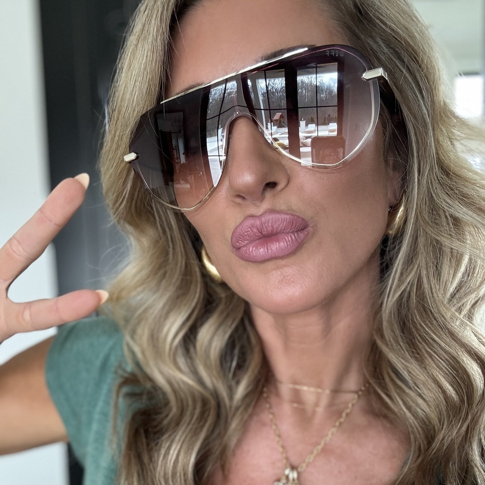 Imani Sunglasses — Gold + Brown Gradient
