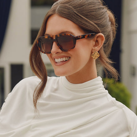Collins Sunglasses — Spotted Tortoise + Brown Gradient Polarized