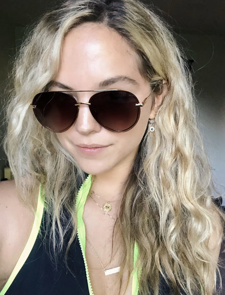 Lenox Sunglasses — Gold + Sea Tortoise + Brown Gradient