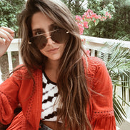 Lenox Sunglasses — Gold + Sea Tortoise + Brown Gradient