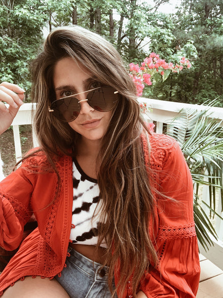 Lenox Sunglasses — Gold + Sea Tortoise + Brown Gradient