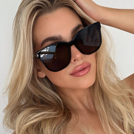 Gia Sunglasses — Black + Grey