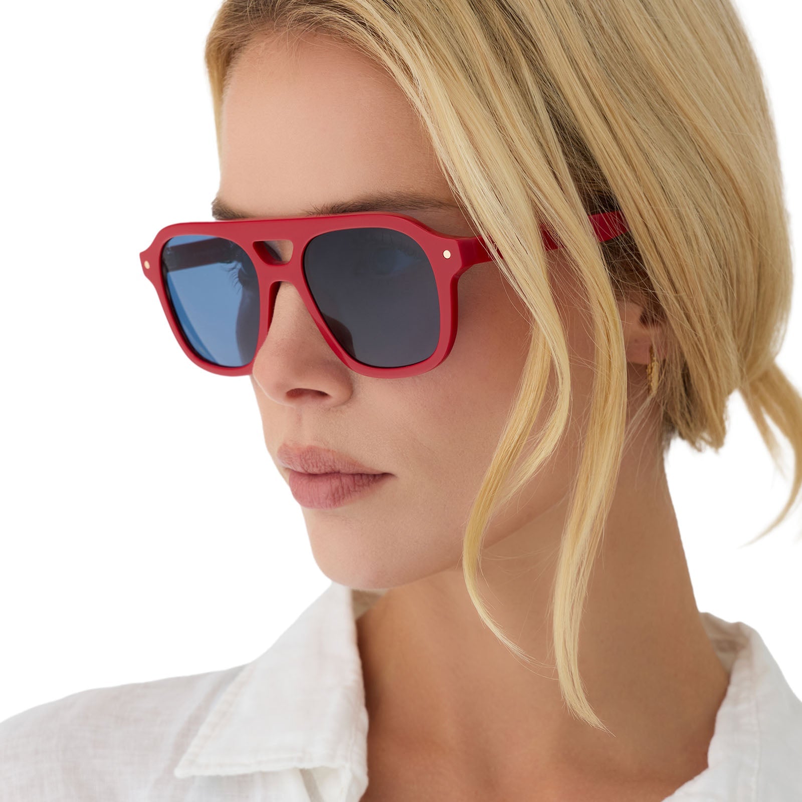 The Coast Sunglasses — Red + Navy Blue
