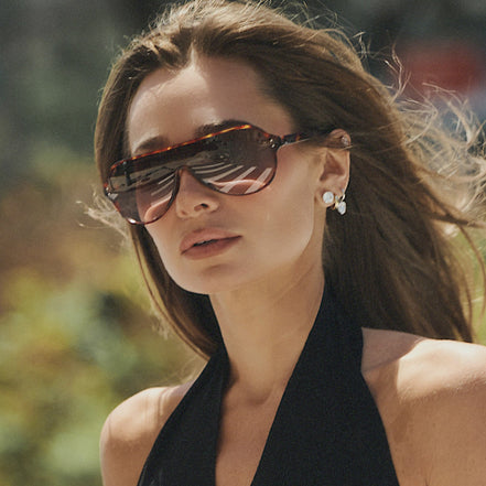 The Downtown Sunglasses — Tortoise + Brown Gradient