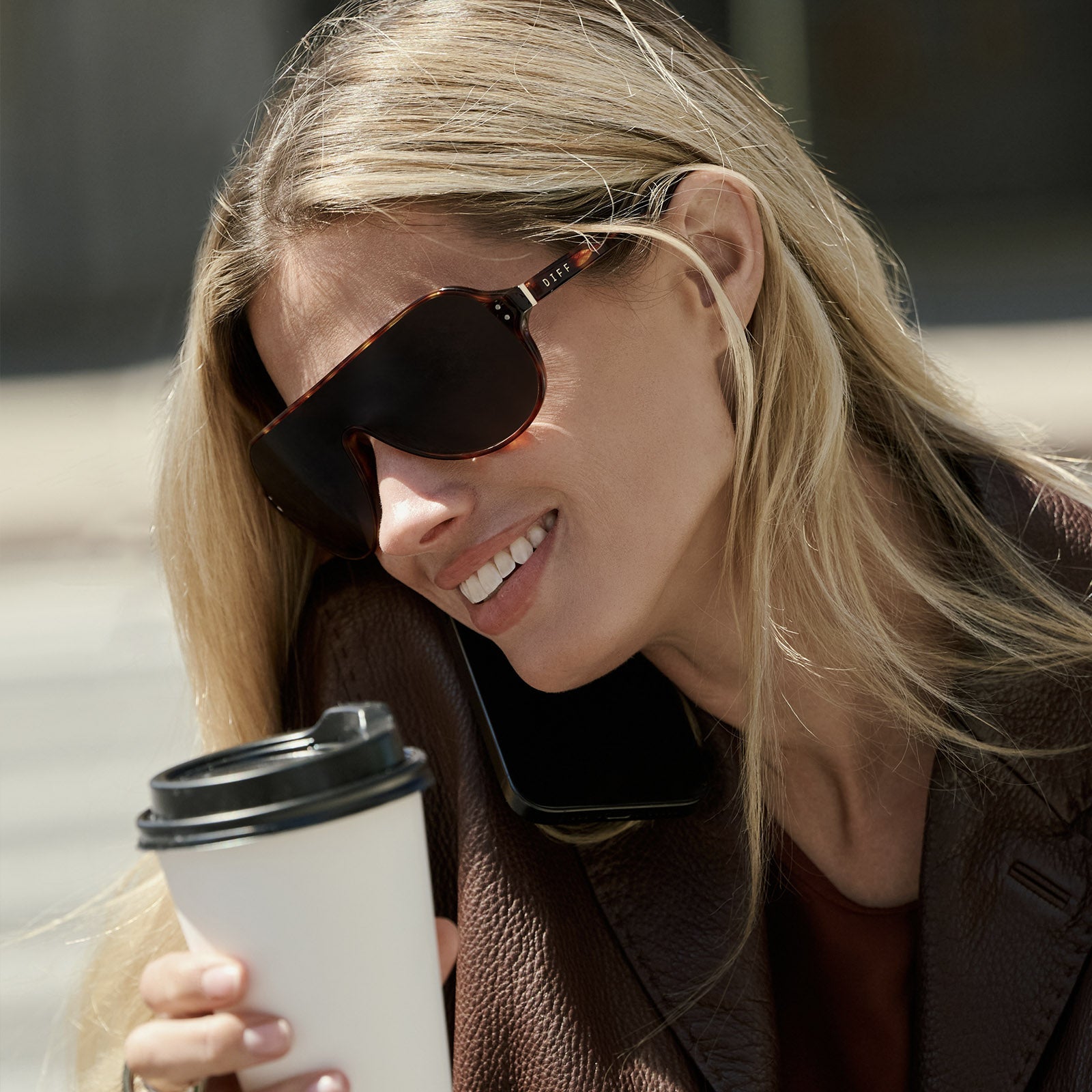 The Downtown Sunglasses — Tortoise + Brown Gradient