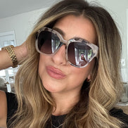 Becky II Sunglasses — Cream Tortoise + Grey Polarized