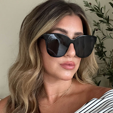 Gia Sunglasses — Black + Grey