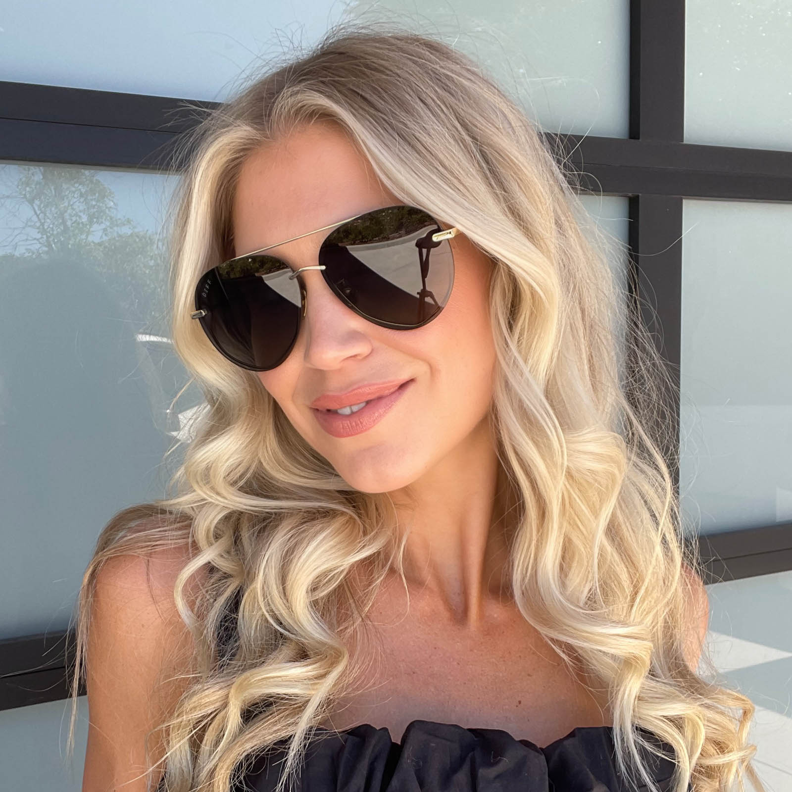 Zaria Sunglasses — Espresso Tortoise + Brown Gradient