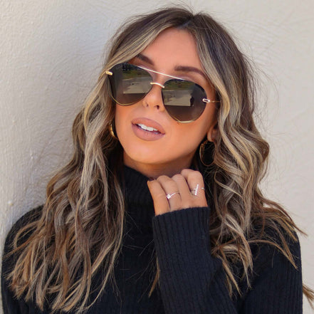Zaria Sunglasses — Espresso Tortoise + Brown Gradient