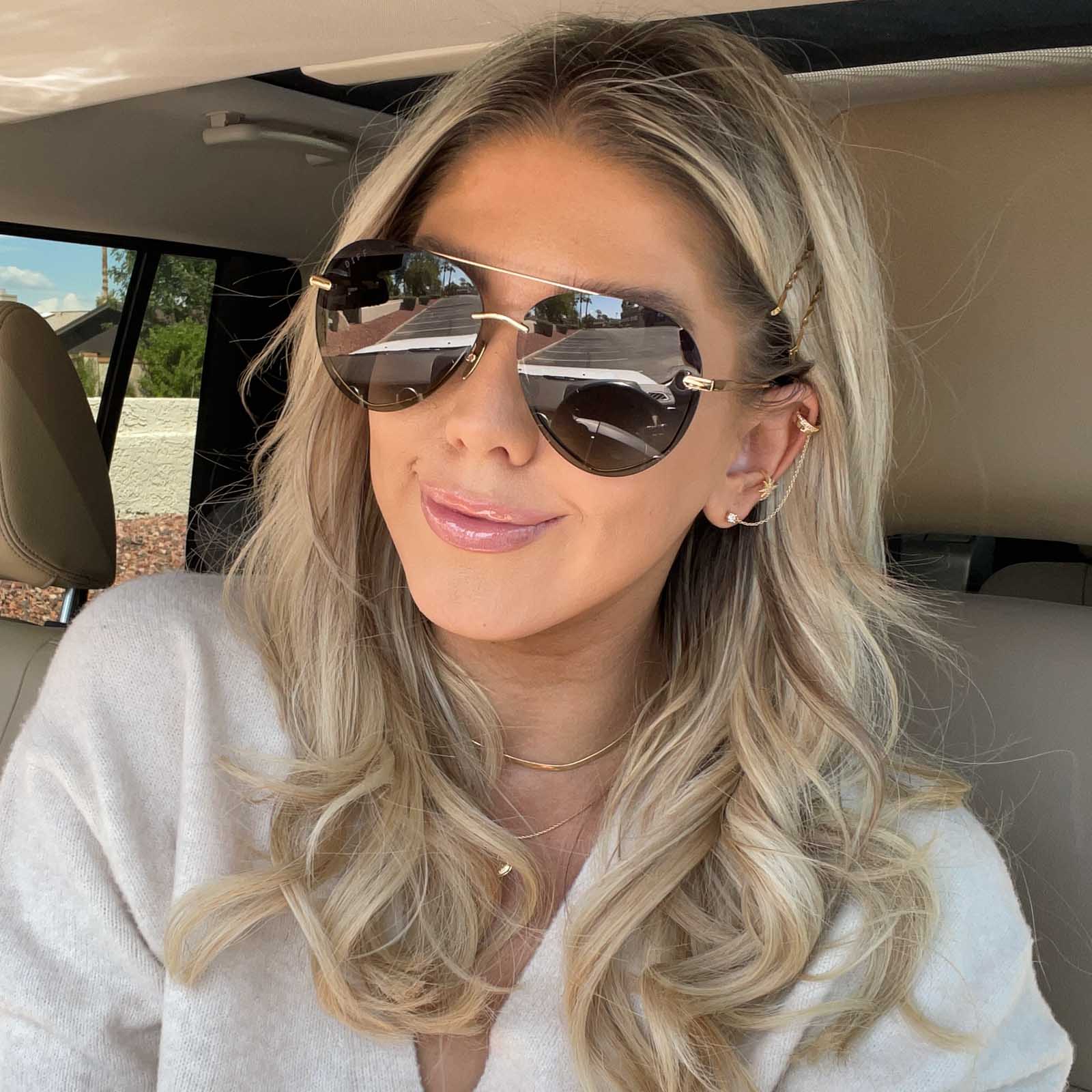 Zaria Sunglasses — Espresso Tortoise + Brown Gradient