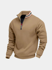 Regent Striped High Collar Pullover
