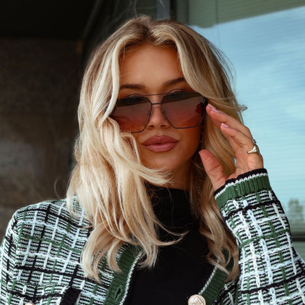 Berkely Sunglasses — Black + Twilight Gradient