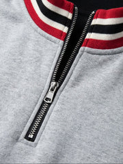 Regent Striped High Collar Pullover