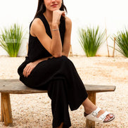 Maibulun Arizona Sandal — White Leather