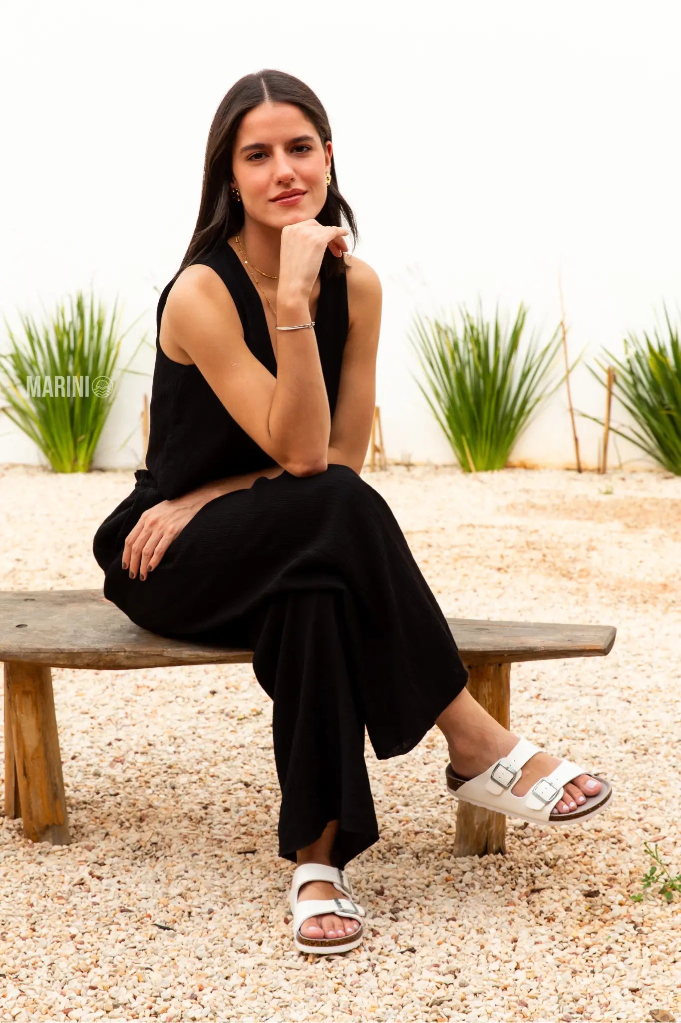 Arizona Style Cork Sandals - White Leather for women with adjustable double straps and cork footbed