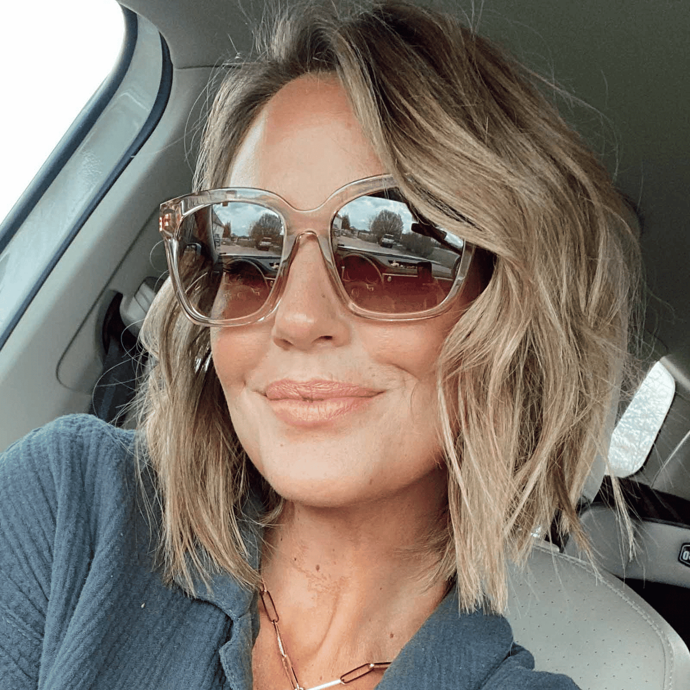 Bella - Light Pink Crystal + Wine Gradient Sunglasses