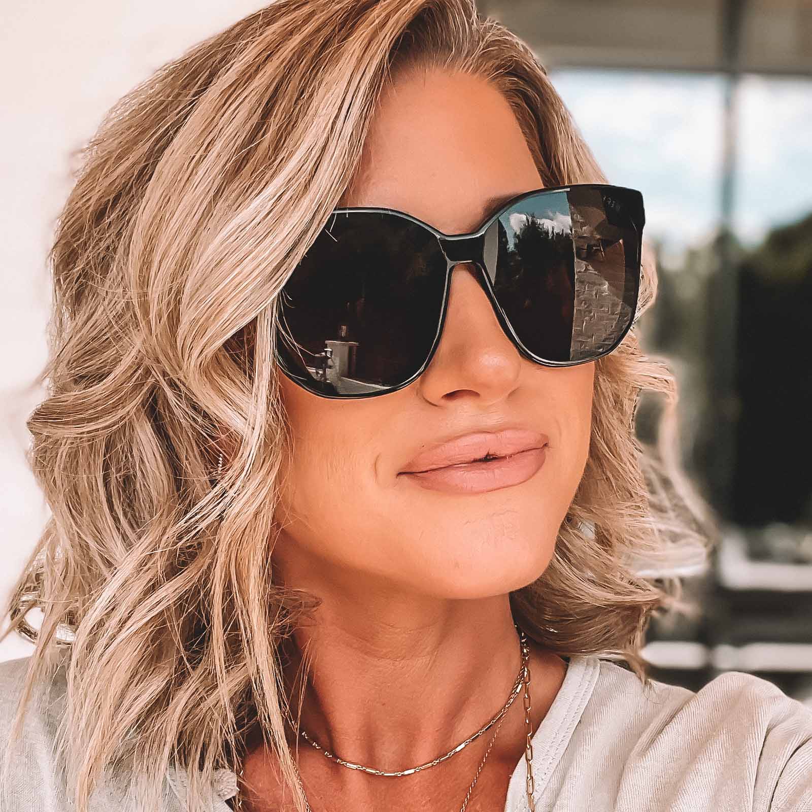 Gia Sunglasses — Black + Grey