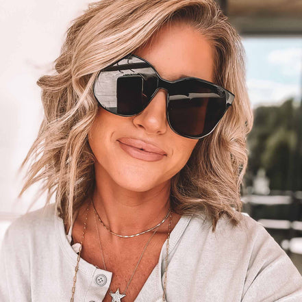 Gia Sunglasses — Black + Grey