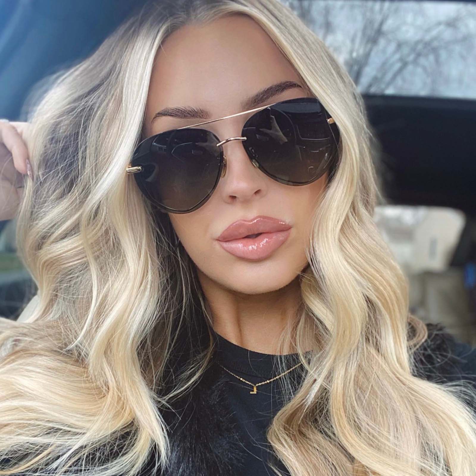 Zaria Sunglasses — Espresso Tortoise + Brown Gradient