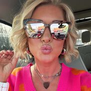 Becky II Sunglasses — Himalayan Tortoise + Taupe Mirror Polarized