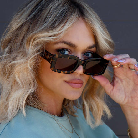 Indy Sunglasses — Espresso Tortoise + Grey