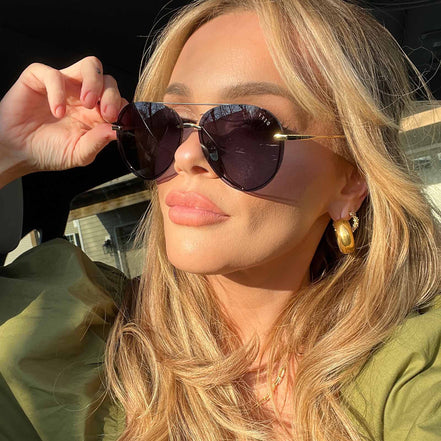 Lenox Sunglasses — Gold + Blue Gradient Polarized