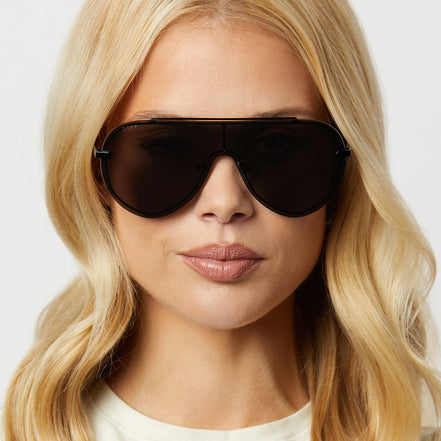 Imani Sunglasses — Black + Grey