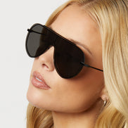 Imani Sunglasses — Black + Grey