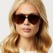 Tosca II Sunglasses — Espresso Tortoise + Brown Gradient Polarized