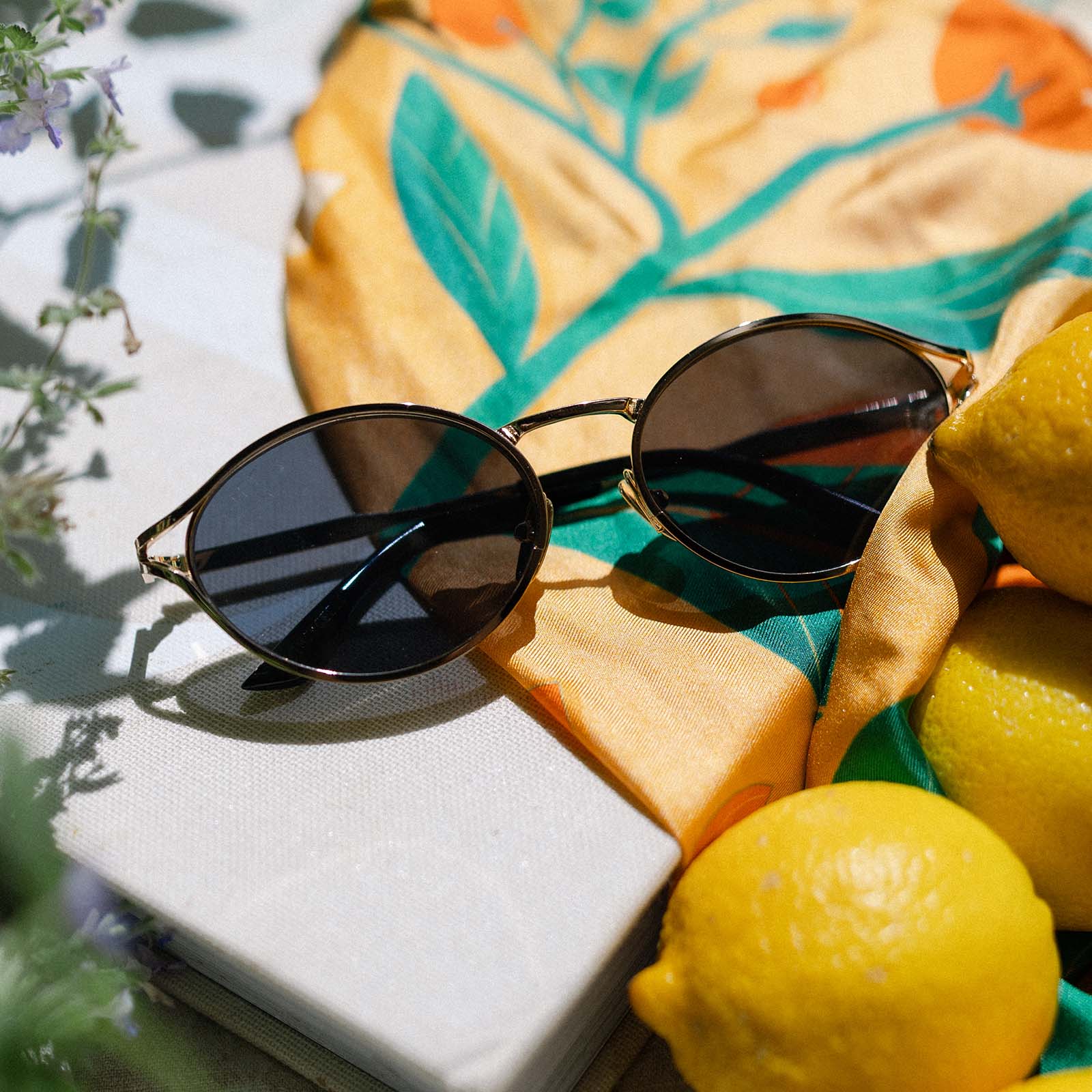 Limoncello Sunglasses — Gold + Grey
