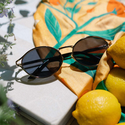 Limoncello Sunglasses — Gold + Grey