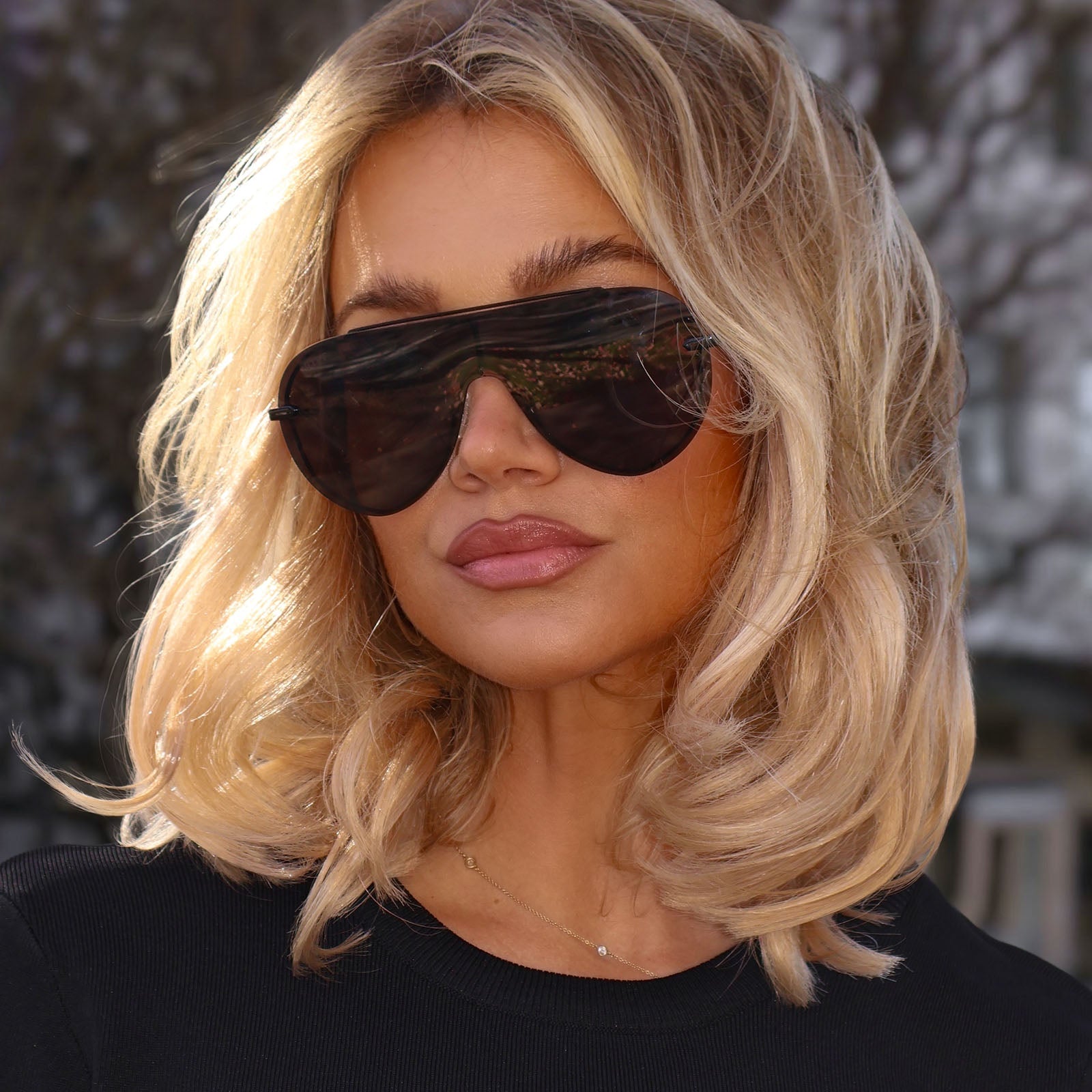Imani Sunglasses — Black + Grey