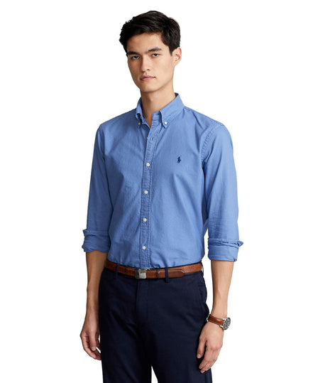 Men's Garment-Dyed Oxford Shirt - Bastille Blue