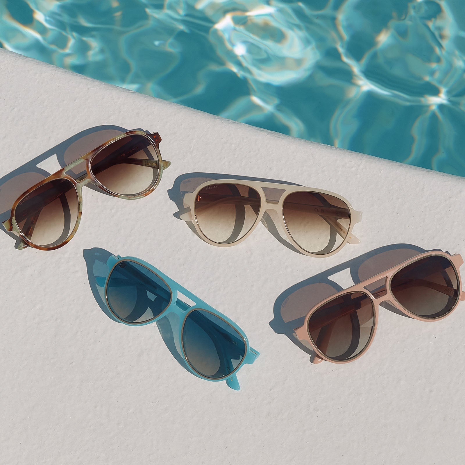 Pia Sunglasses — Nude + Brown Gradient Polarized