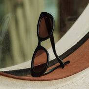 Raya Sunglasses — Black + Brown