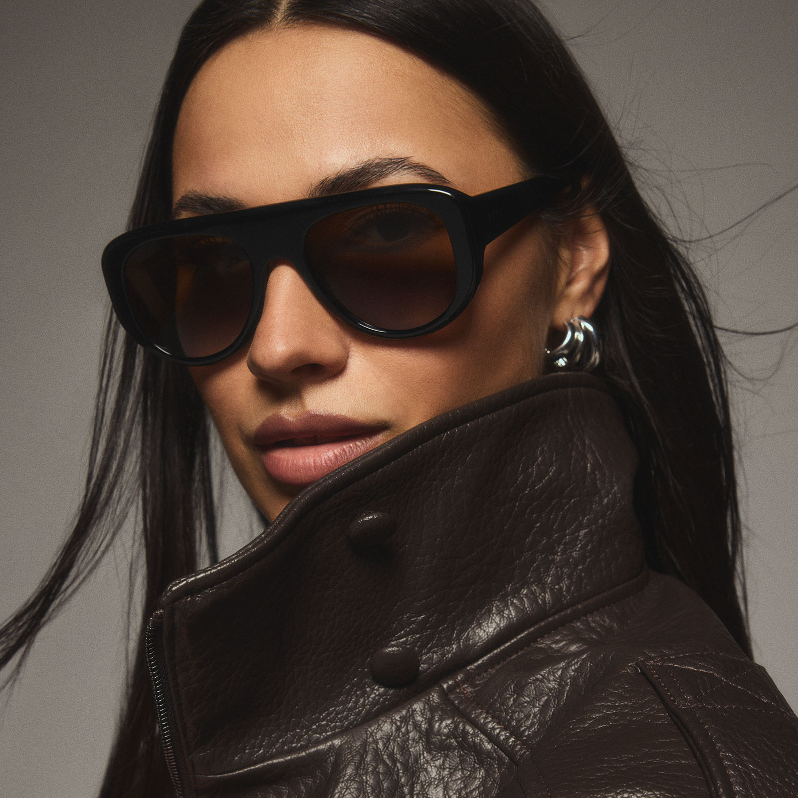 Morgan Sunglasses — Black + Brown Polarized