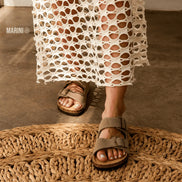 Maibulun Arizona Sandal — Sand Suede