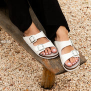 Maibulun Arizona Sandal — White Leather